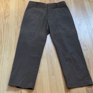 Mens J Crew Brown Pants Flat Front Size 34x30